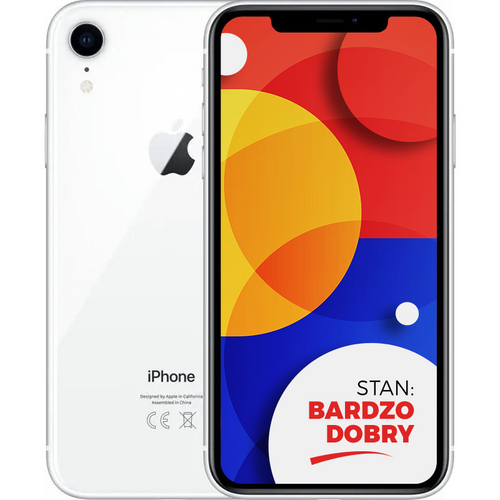 Apple iPhone XR White 64GB Smartfon - Stan Bardzo Dobry