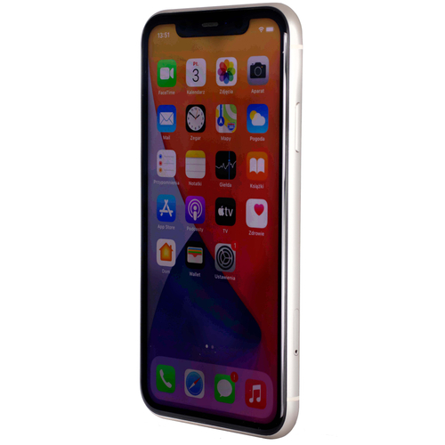 Apple iPhone 11 White 64 GB Smartfon - Stan Dobry (Komunikat o baterii)