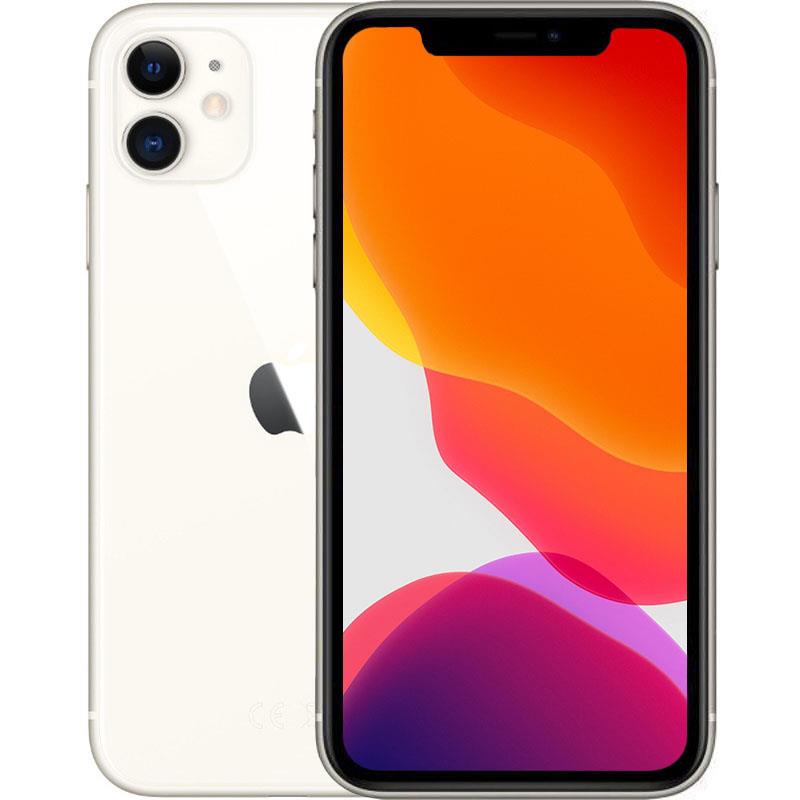 Apple iPhone 11 White 64 GB Smartfon - Klasa A+ (Komunikat o baterii)