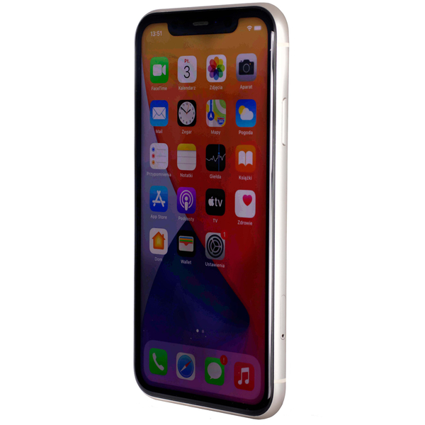 Apple iPhone 11 White 64GB Smartfon - Stan Bardzo Dobry (Komunikat o LCD)