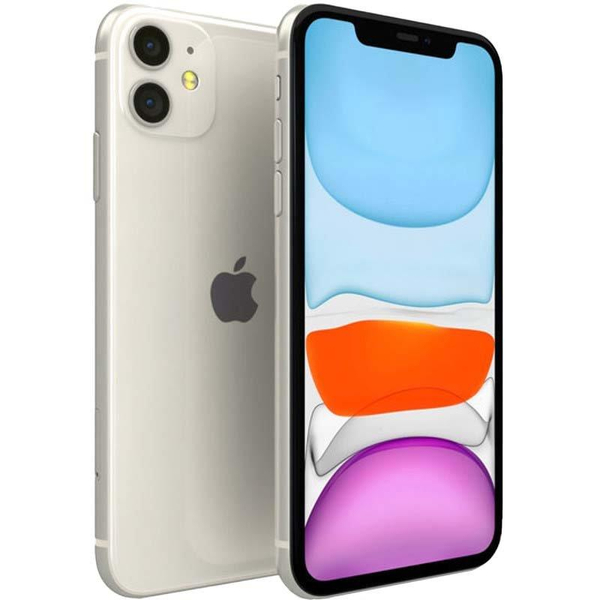 Apple iPhone 11 White 64 GB Smartfon - Klasa A+ (Komunikat o baterii)