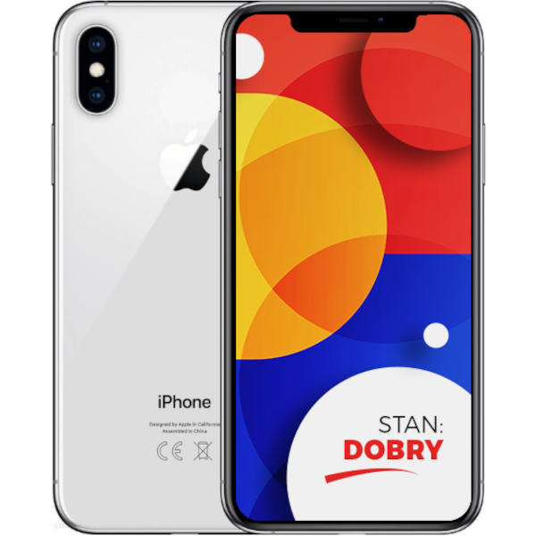 Apple iPhone XS Silver 256 GB Smartfon - Stan Dobry (Komunikat o baterii)