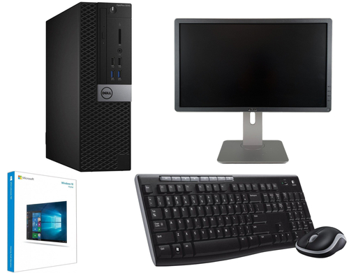 Zestaw komputerowy Dell Optiplex 5040 SFF i5 - 6500 / 4GB / 250 GB HDD / Klasa A  + Monitor + Klawiatura i mysz + Windows 10 Home