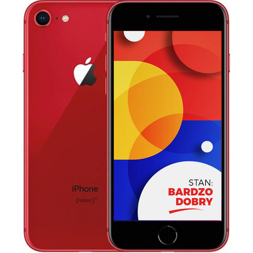 Apple iPhone 8 Red 64GB Smartfon - Stan Bardzo Dobry (Brak Touch ID)