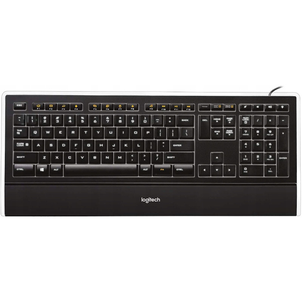 Klawiatura Logitech Illuminated K740 Przewodowa USB US Int Layout UŻYWANA