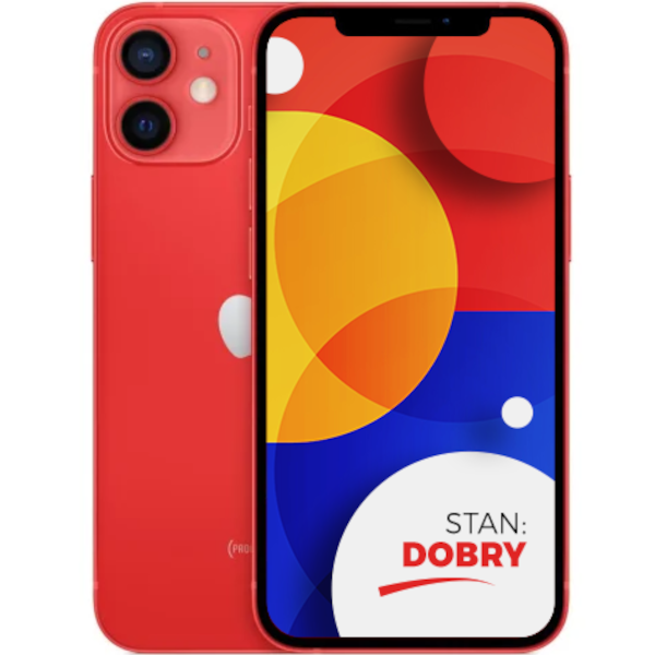 Apple iPhone 12 mini Red 64GB Smartfon - Stan Dobry