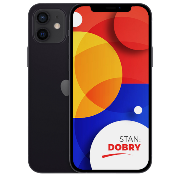 Apple iPhone 12 mini Black 256GB Smartfon - Klasa A+ ( Komunikat o LCD )