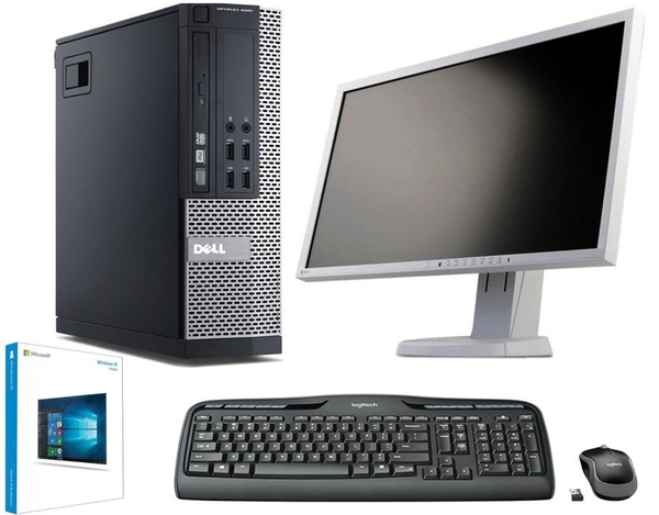 Zestaw komputerowy Dell Optiplex 9020 SFF i5 - 4 generacji / 4 GB DDR3 / 250 GB HDD / KLASA A + Monitor + Klawiatura i mysz + Windows 10 Home