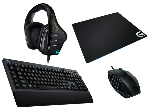 Zestaw gamingowy Logitech - Intel Core i5-10400F / Zotac GeForce GTX 1650 4GB / 240GB SSD / 8GB DDR4 / WIN 10 PRO + Monitor Samsung 24" + Klawiatura Logitech G613 + Myszka Logitech G600 + Słuchawki Logitech G633 + Podkładka Logitech G640