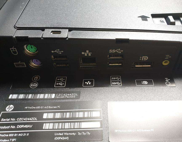 Komputer AIO HP ProOne 600 G1 i5 - 4 generacji / 4GB / 500 GB HDD / 21,5 FullHD / Klasa A