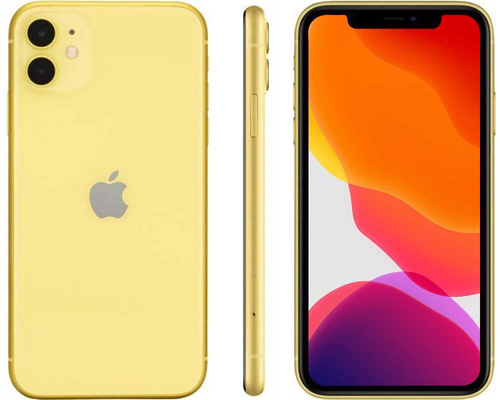 Apple iPhone 11 Yellow 64 GB Smartfon - Klasa A+ (Komunikat o baterii)