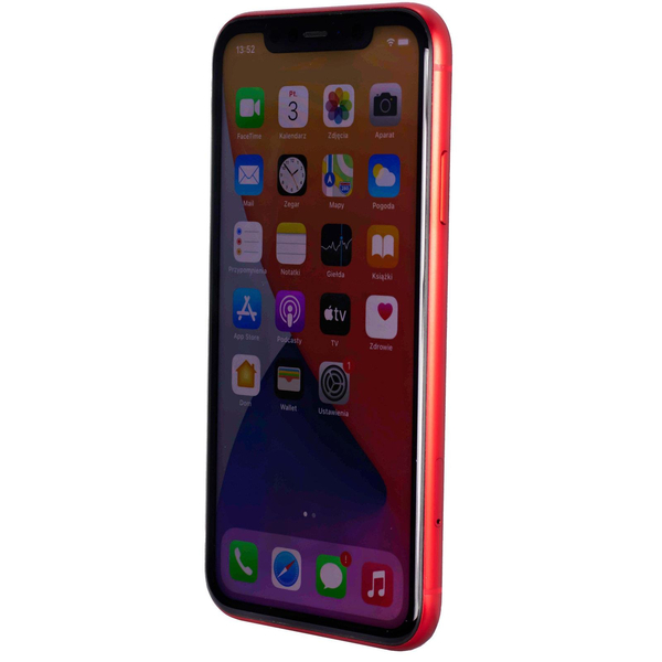 Apple iPhone 11 Red 128 GB Smartfon - Klasa A+ (Komunikat o Baterii)