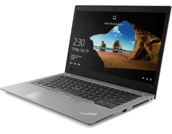 Laptop Lenovo ThinkPad T480s Silver / i7-8650U / 16GB DDR4 / 256GB SSD / 14" Full HD dotyk / Klasa A-