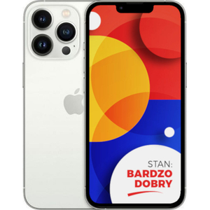Apple iPhone 13 Pro MAX Silver 128GB Smartfon - Stan Bardzo Dobry
