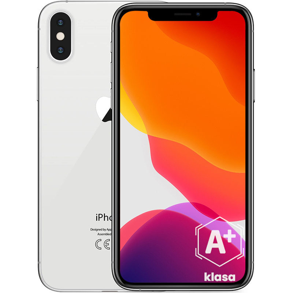 Apple iPhone XS Silver 64GB Smartfon - Klasa A+ (komunikat o baterii)