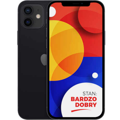 Apple iPhone 12 Black 256GB Smartfon - Stan Bardzo Dobry (Wymieniony LCD + Wymieniona Bateria)