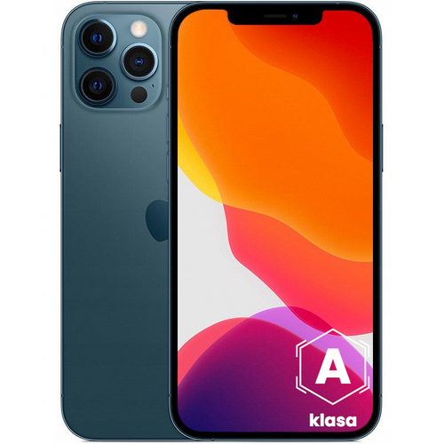 Apple iPhone 12 Pro Pacific Blue 256 GB Smartfon - Klasa A (Brak Face ID+Komunikat o Baterii)
