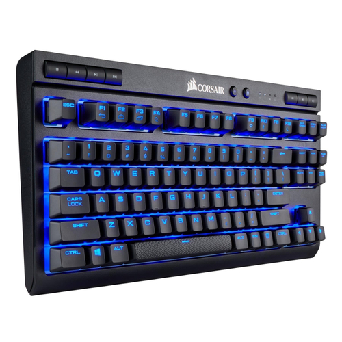 Klawiatura Mechaniczna Corsair K63 Blue LED - CHERRY MX Red Bezprzewodowa | Używana (Brak Podświetlenia; Działa tylko przewodowo)