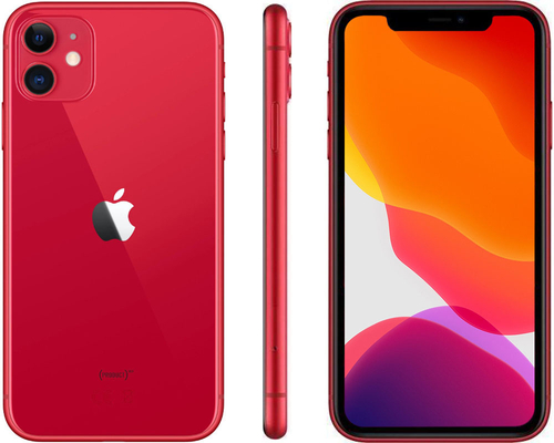 Apple iPhone 11 Red 64GB Smartfon - Stan Bardzo Dobry (Brak Face ID+Komunikat o LCD)