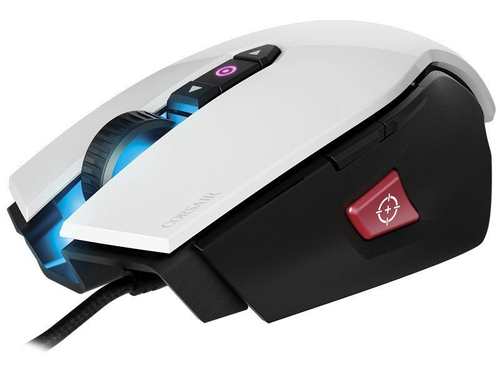 Myszka Gamingowa Corsair M65 RGB White + podkładka Razer Goliathus Stealth | Refurbished
