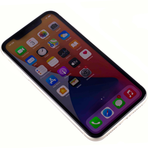 Apple iPhone 11 White 128 GB Smartfon - Stan Bardzo Dobry (Komunikat o baterii+Komunikat o LCD)