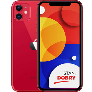 Apple iPhone 11 Red 64GB Smartfon - Stan Dobry (Komunikat o LCD)