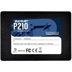 Dysk SSD / 128GB PATRIOT / P210S512G25 / 430MB/s | 520MB/s / 2,5'' SATA 3 - Nowy