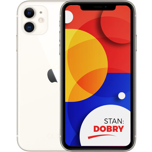 Apple iPhone 11 White 64GB Smartfon - Stan Dobry