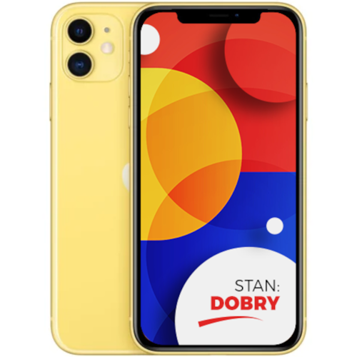 Apple iPhone 11 Yellow 128GB Smartfon - Stan Dobry